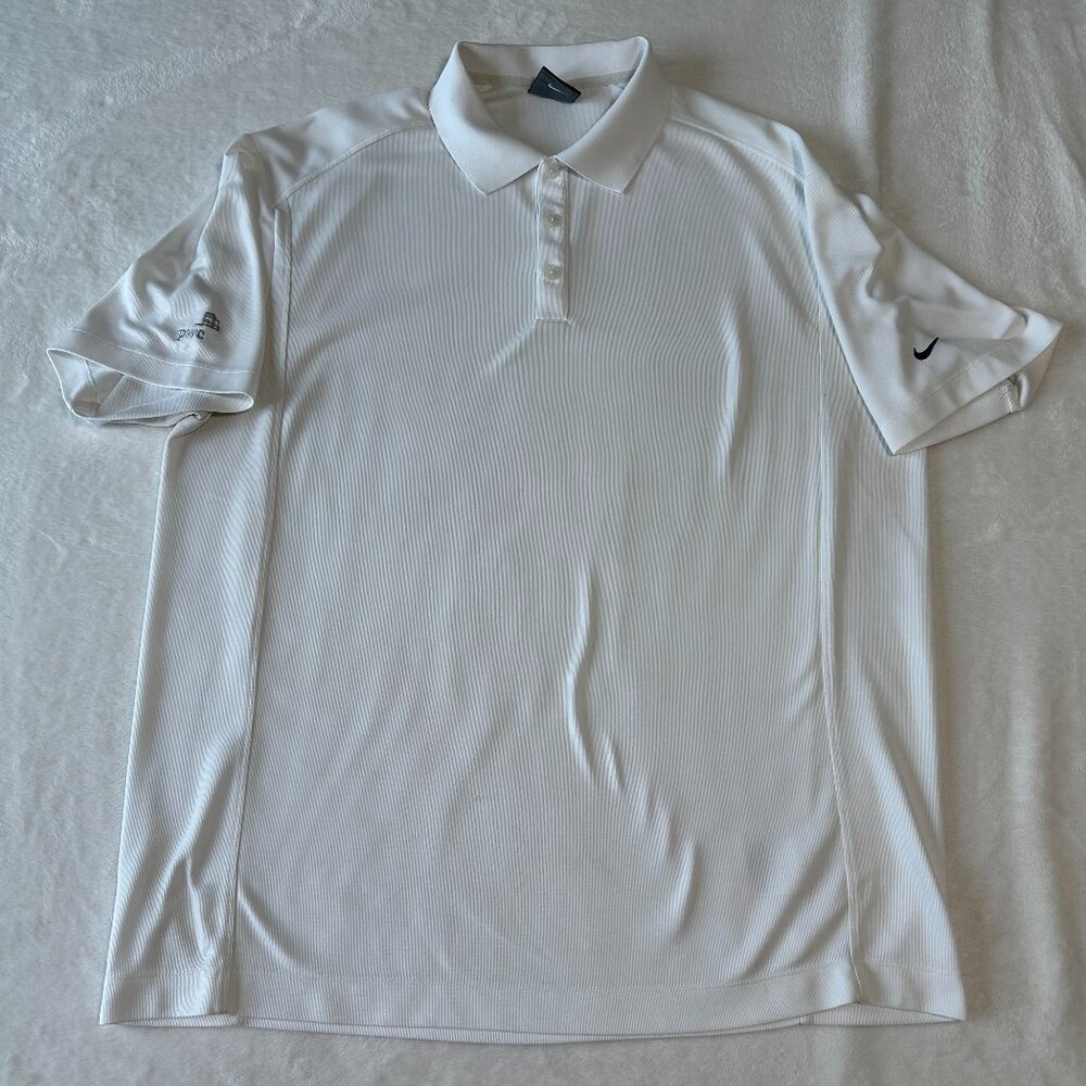 Nike Dri Fit White Golf Polo XL